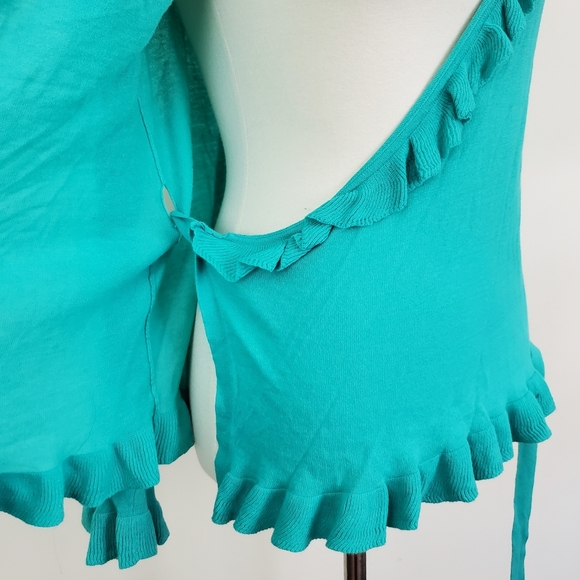 Moda International Ruffle Wrap Knit Top - Picture 11 of 12